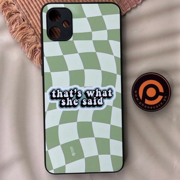 Samsung Galaxy A05 - VibeCheck Design 11 - Premium Metal Printed soft Bumper shock Proof Case  CS-42886