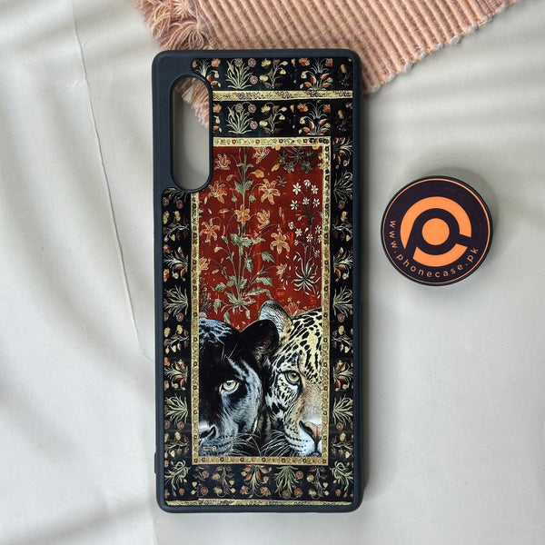 LG G9 / LG Velvet - Persian Calligraphy Art 25 - Panther & Leopard - Premium Metal Printed soft Bumper shock Proof Case  CS-42998