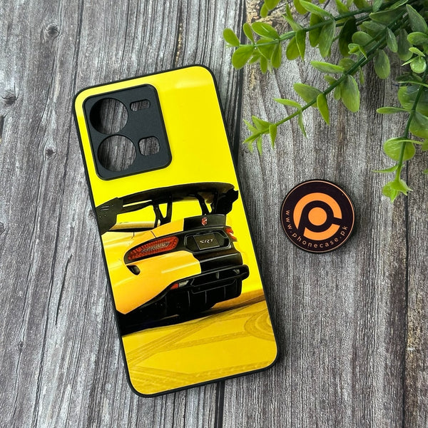 Vivo Y35 - Sakura Racing Car - Premium Printed Glass soft Bumper Shock Proof Case CS-42142