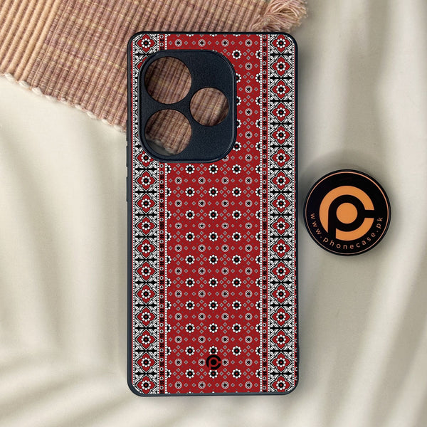 Realme GT 6 - Ajrak 12 - Premium Metal Printed Soft Bumper Shock Proof Case