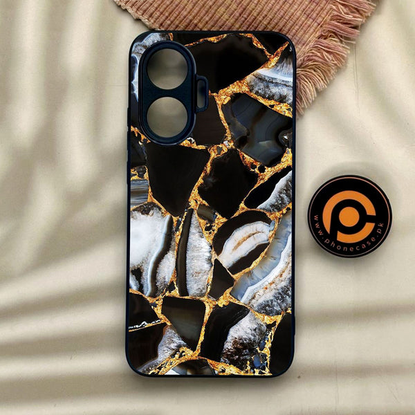 Xiaomi Redmi Turbo 4 Pro - Black Marble Design 5 - Premium Metal Printed Soft Bumper Shock Proof Case