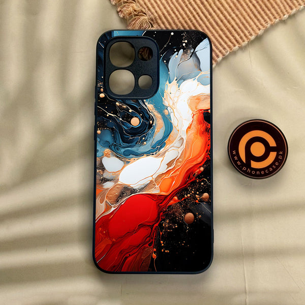 Oppo A6 Pro - Liquid Design 9 - Premium Metal Printed Soft Bumper Shock Proof Case