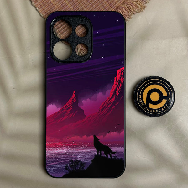 Oppo Reno 16f - Wolf Design 7 - Premium Metal Printed Soft Bumper Shock Proof Case