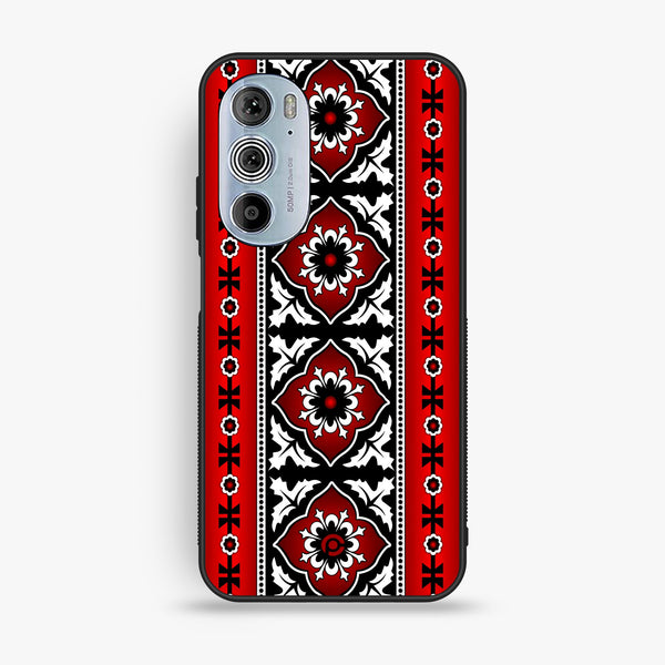 Motorola Edge 30 Pro - Ajrak Design 1 - Premium Metal Printed Soft Bumper Shock Proof Case
