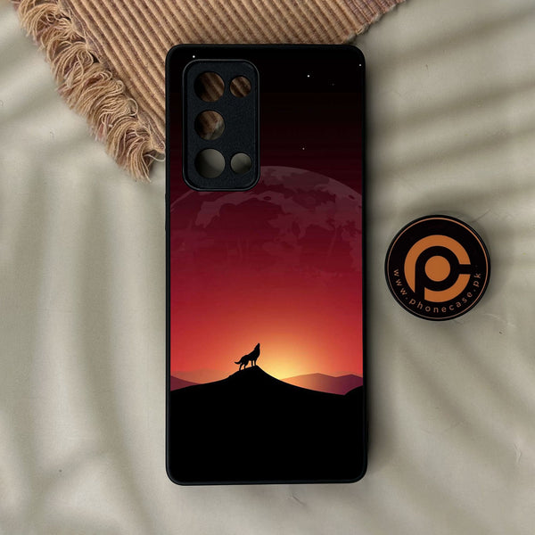 Oppo Reno 6 Pro Plus - Wolf Design 4 - Premium Metal Printed Soft Bumper Shock Proof Case
