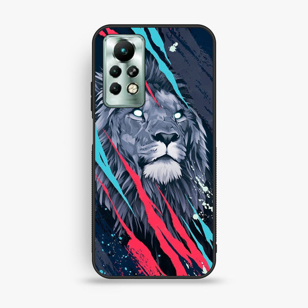 Infinix Note 11 Pro - Abstract Animated Lion - Premium Metal Printed Soft Bumper Shock Proof Case
