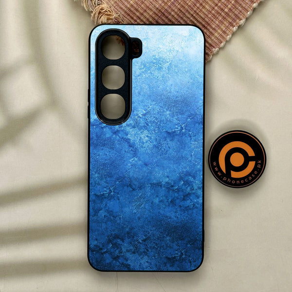 Vivo Y21d - Blue Marble Design 2 - Premium Metal Printed Soft Bumper Shock Proof Case