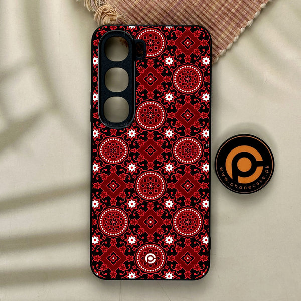 Vivo Y21d - Ajrak Design 6 - Premium Metal Printed Soft Bumper Shock Proof Case