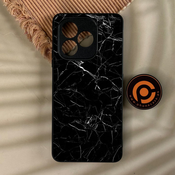 Honor X8d - Black Marble Design 1 - Premium Metal Printed Soft Bumper Shock Proof Case