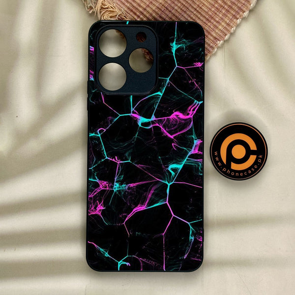 Realme Note 70 - Black Marble Design 9 - Premium Metal Printed Soft Bumper Shock Proof Case
