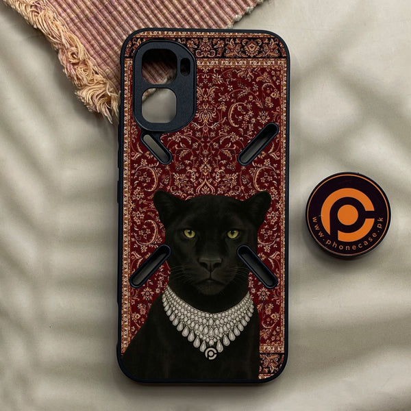 Infinix GT 50 Pro - Black Panther - Premium Metal Printed Soft Bumper Shock Proof Case