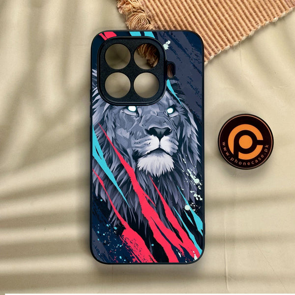 Xiaomi 15T Pro - Abstract Animated Lion - Premium Metal Printed Soft Bumper Shock Proof Case