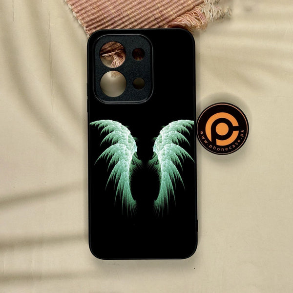 Xiaomi Poco C85 - Angel Wings Design 5 - Premium Metal Printed Soft Bumper Shock Proof Case