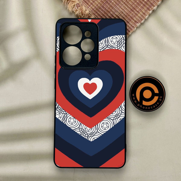 Realme 15 - Heart 2.0 Design 3 - Premium Metal Printed Soft Bumper Shock Proof Case
