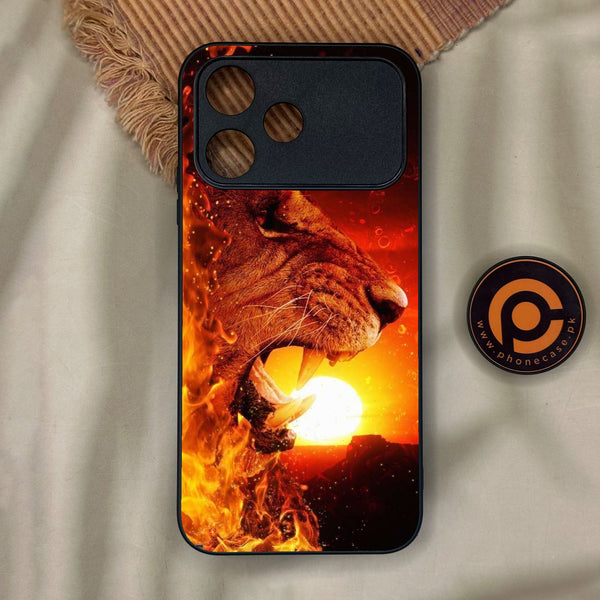 Oppo A6C - Tiger Design 1 - Premium Metal Printed Soft Bumper Shock Proof Case