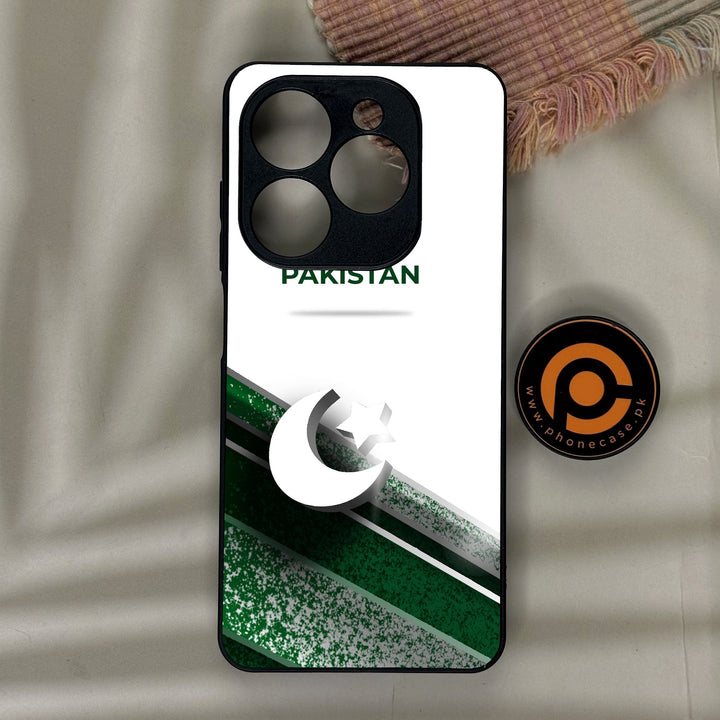 Infinix Smart 10 HD - Pakistani Flag Design 10 - Premium Metal Printed Soft Bumper Shock Proof Case