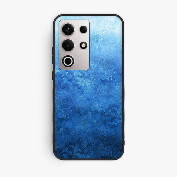 Itel S25 Ultra - Blue Marble Design 2 - Premium Metal Printed Soft Bumper Shock Proof Case