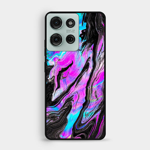 Motorola Moto G75 - Cosmic Inferno - Premium Metal Printed Soft Bumper Shock Proof Case