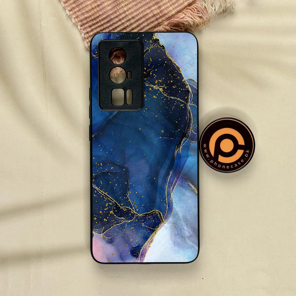 Xiaomi Redmi K60 Pro - Blue Marble Design 7 - Premium Metal Printed Soft Bumper Shock Proof Case