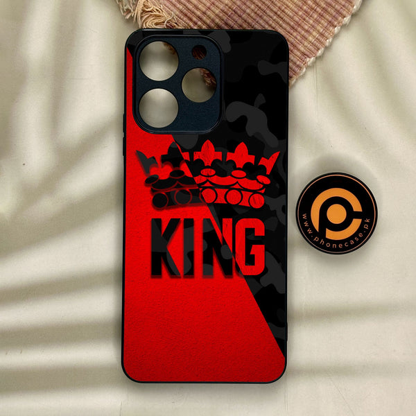 Realme Note 70 - King Design 6 - Premium Metal Printed Soft Bumper Shock Proof Case