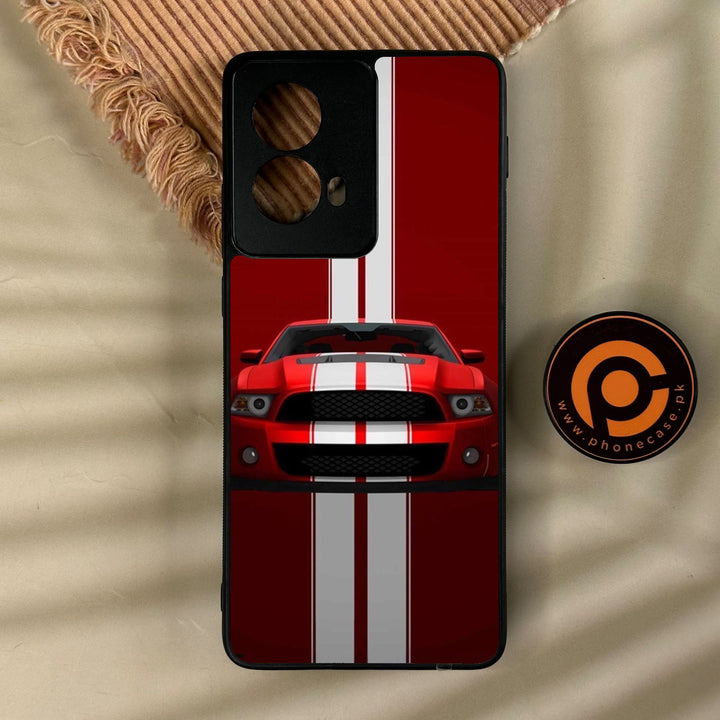 Motorola Edge 2024 - Muscle Racing Car - Premium Metal Printed Soft Bumper Shock Proof Case