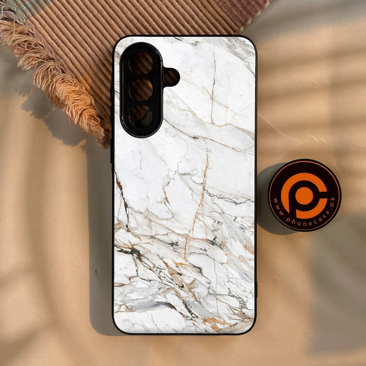 Samsung Galaxy A57 5G - White Design 6 - Premium Metal Printed Soft Bumper Shock Proof Case