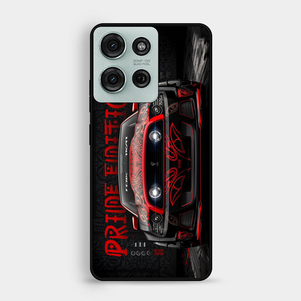 Motorola Moto G75 - Cobra X Racing Car - Premium Metal Printed Soft Bumper Shock Proof Case