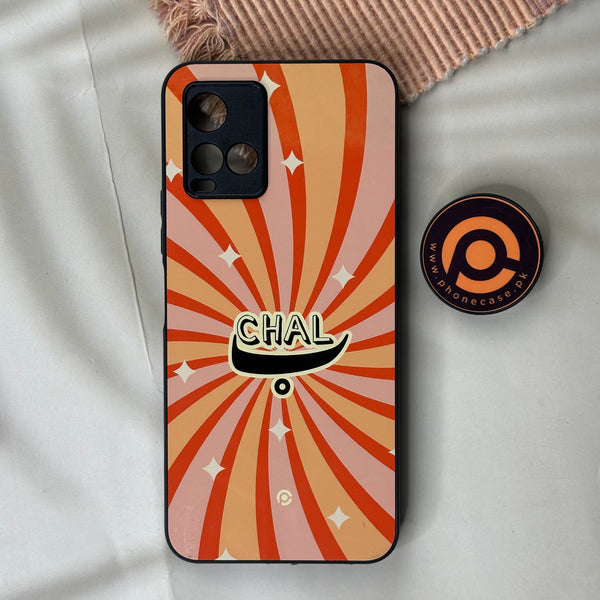 Vivo Y21  - VibeCheck Design 15 - Premium Printed Glass soft Bumper shock Proof Case CS-43003