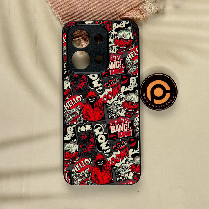 Xiaomi Poco C85 - Boom Red - Premium Metal Printed Soft Bumper Shock Proof Case