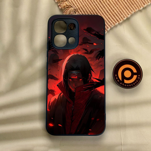 Oppo A6 Pro - Red Rings Itachi - Premium Metal Printed Soft Bumper Shock Proof Case