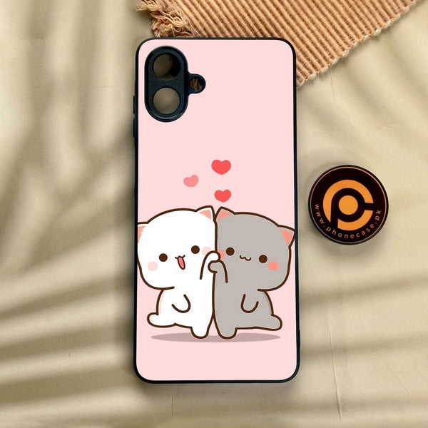 Samsung Galaxy A07 - Cute Bubu Dudu Design 6 - Premium Metal Printed Soft Bumper Shock Proof Case