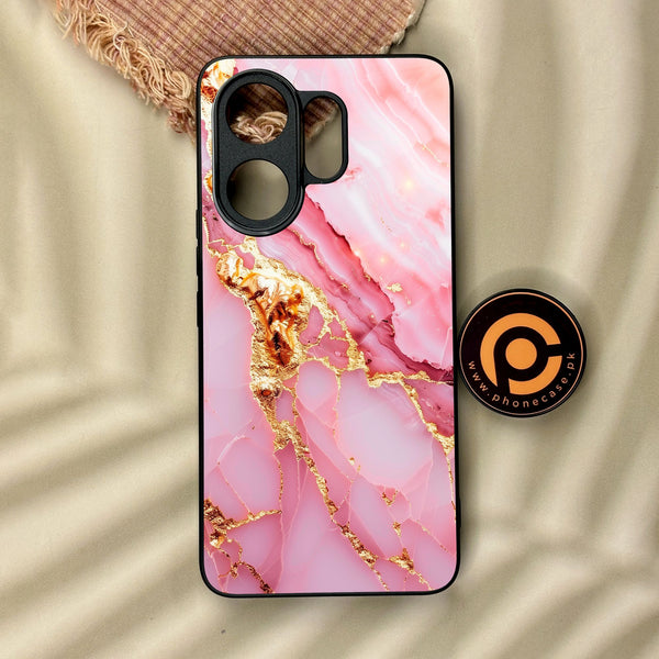 Vivo V60 - Pink Marble 2.0 Design 6 - Premium Metal Printed Soft Bumper Shock Proof Case