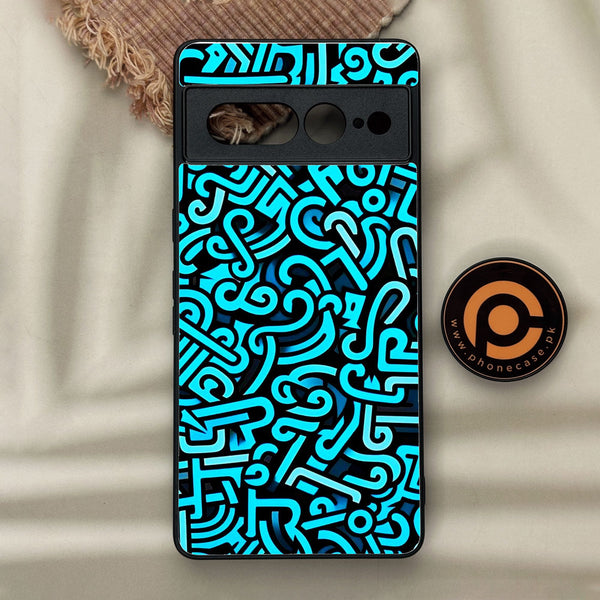 Google Pixel 7 Pro - Doodle Design - Premium Metal Printed Soft Bumper Shock Proof Case