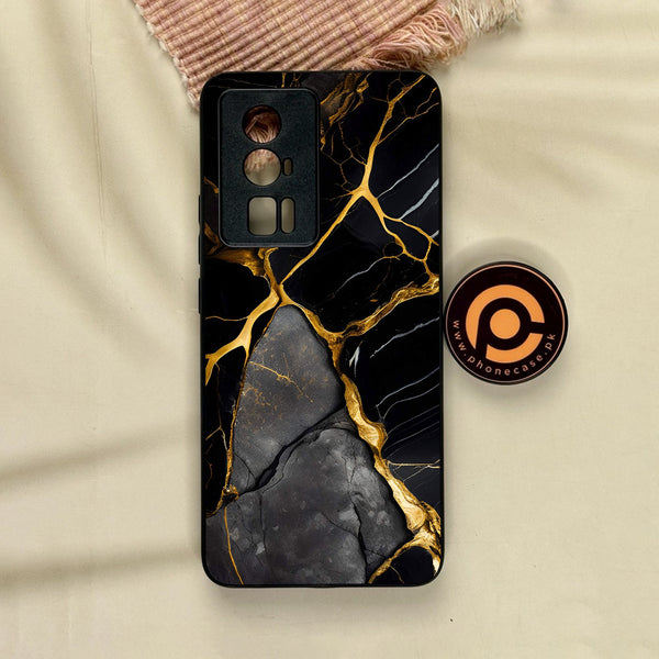 Xiaomi Redmi K60 Pro - Liquid Marble Design 6 - Premium Metal Printed Soft Bumper Shock Proof Case