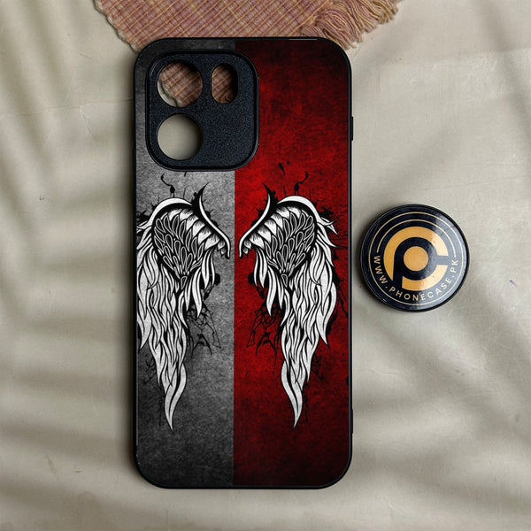 Oneplus Nord Ce 6 - Angel Wings Design 2 - Premium Metal Printed Soft Bumper Shock Proof Case