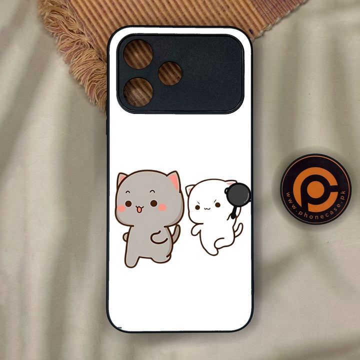 Oppo A6C - Cute Bubu Dudu Design 8 - Premium Metal Printed Soft Bumper Shock Proof Case