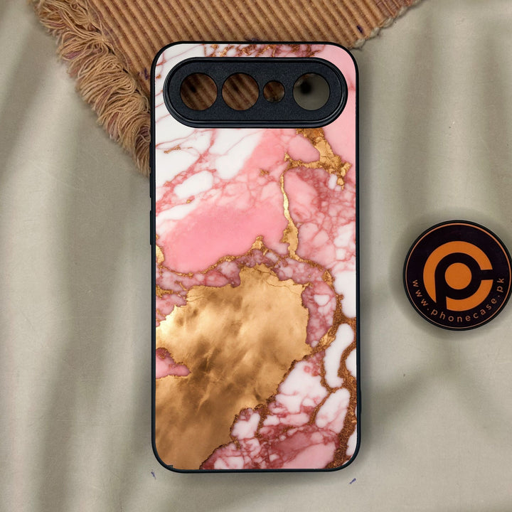 Vivo X300 FE - Pink Marble 2.0 Design 7 - Premium Metal Printed Soft Bumper Shock Proof Case