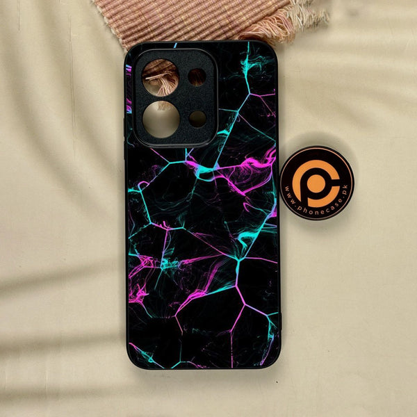 Xiaomi Redmi 15C - Black Marble Design 9 - Premium Metal Printed Soft Bumper Shock Proof Case