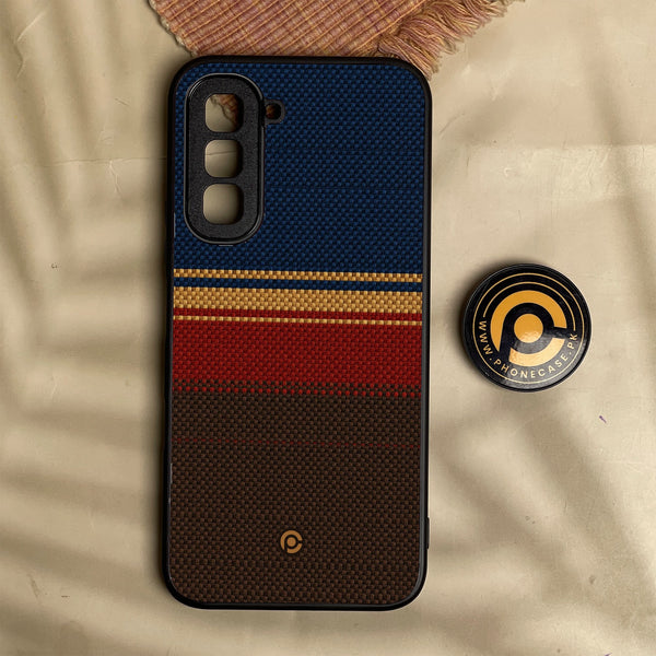 Infinix Hot 70 - Classic Weave Design 1 - Premium Metal Printed Soft Bumper Shock Proof Case