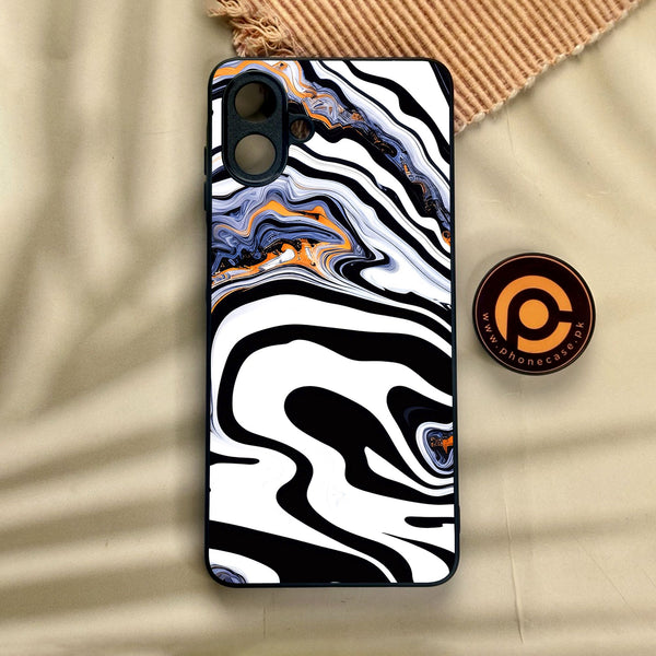 Samsung Galaxy A07 - Liquid Marble Design 10 - Premium Metal Printed Soft Bumper Shock Proof Case