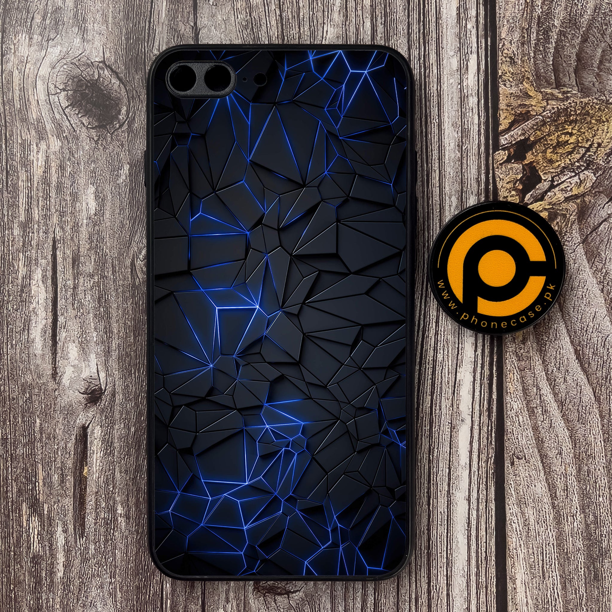 iPhone Plus 3D Designs Premium Glass Printed soft Bumper