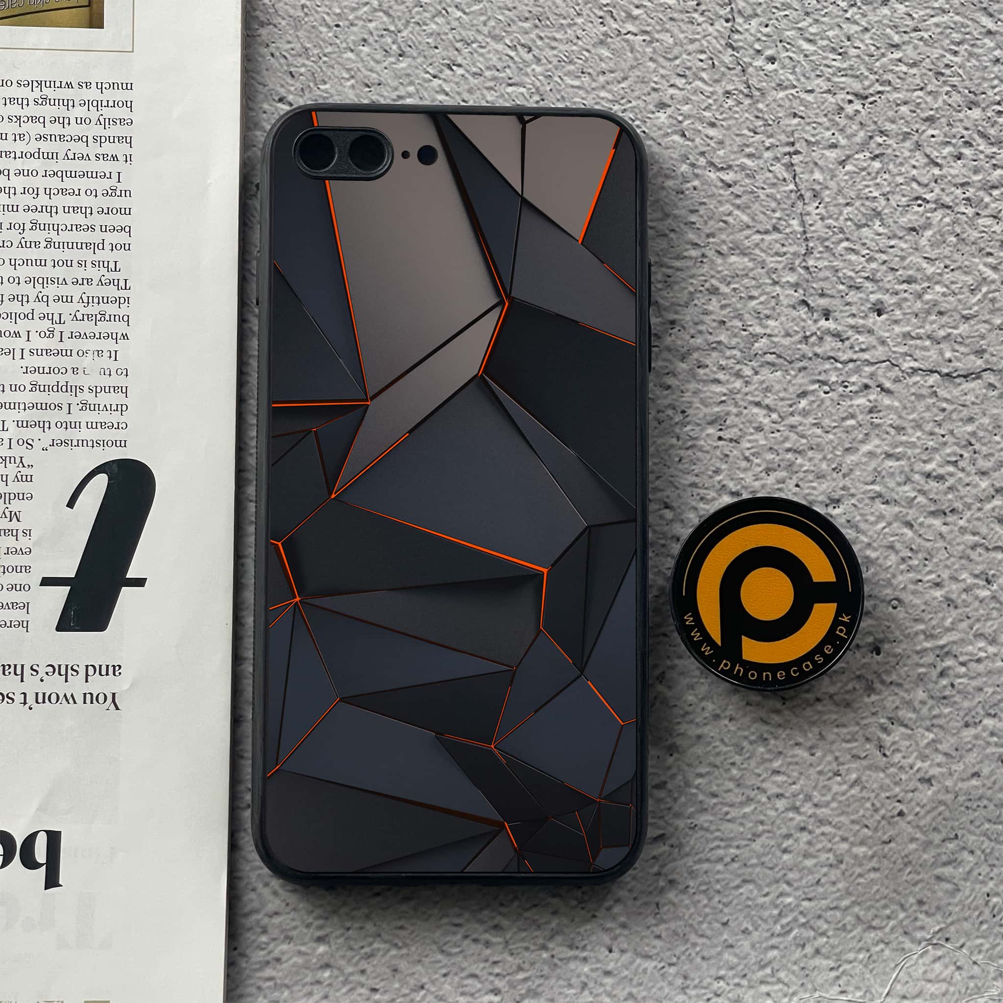 iPhone 8 Plus - 3D Designs - Premium Printed Glass soft Bumper shock Proof Case