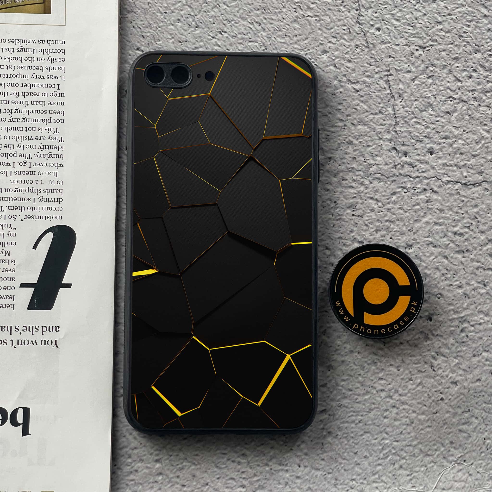iPhone 8 Plus - 3D Designs - Premium Printed Glass soft Bumper shock Proof Case