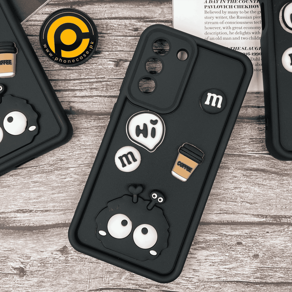 Samsung Galaxy S21 FE Cute 3D Briquette m&m icons Liquid silicon Case
