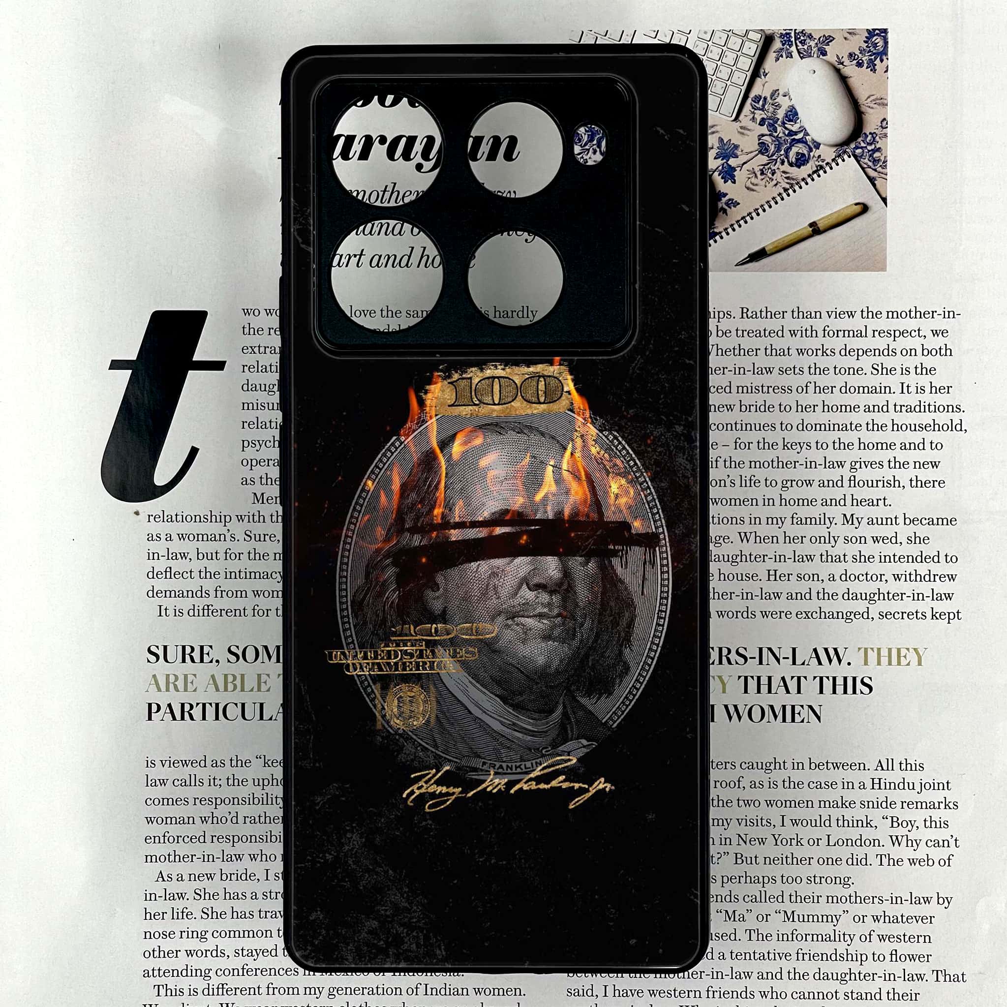 Infinix Note 40 Pro Plus - Dollar Series - Premium Metal Printed soft Bumper shock Proof Case