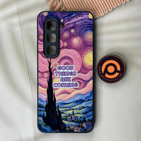 Infinix Hot 50 Pro - Good things are coming - Premium Metal Printed soft Bumper shock Proof Case CS-42918