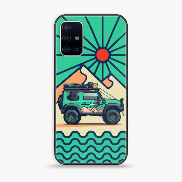 Samsung Galaxy A71 - Suzuki Jimny Design - Premium Printed Glass soft Bumper Shock Proof Case