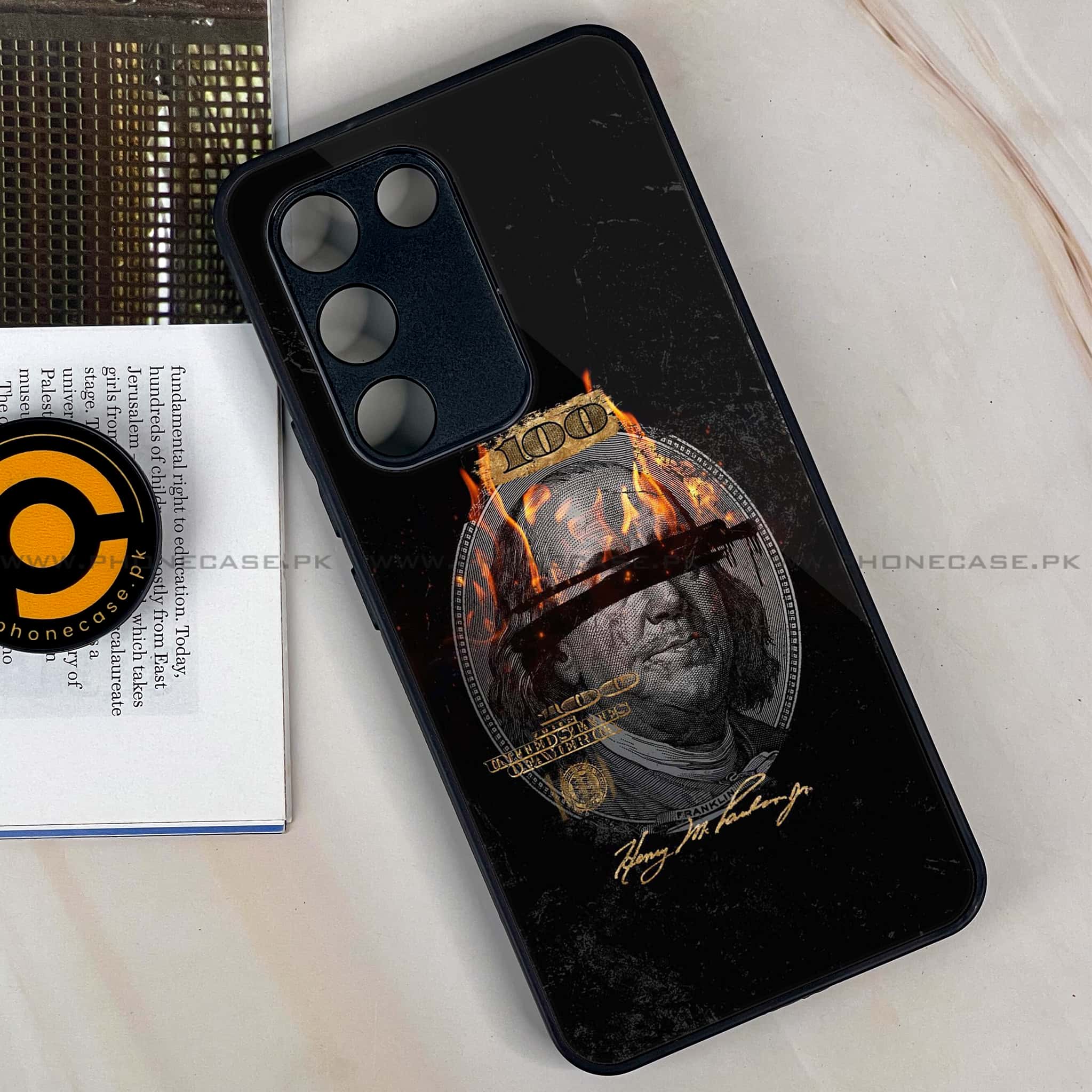 Vivo Y200e - Dollar Series - Premium Metal Printed soft Bumper shock Proof Case