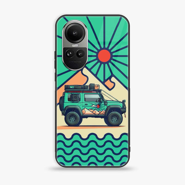 Oppo Reno10 Pro - Suzuki Jimny Design - Premium Printed Glass soft Bumper Shock Proof Case