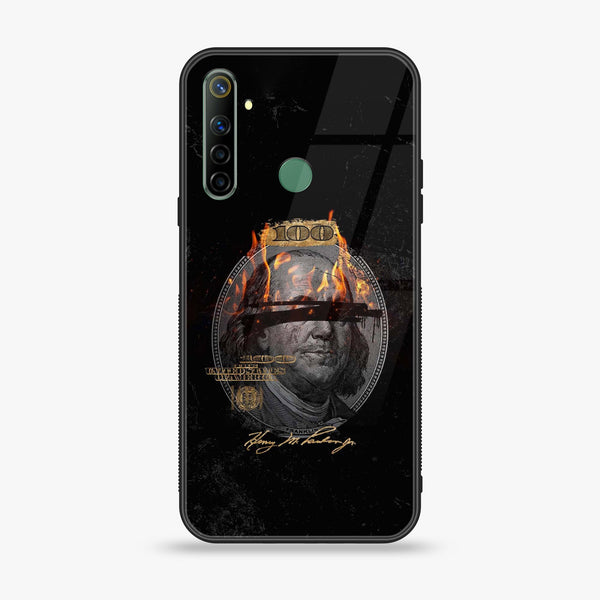Realme 5/ 5i/Realme 6i / Realme 5s / Realme Narzo 10  Dollar Design 10 Premium Printed Glass soft Bumper shock Proof Case CS-13233